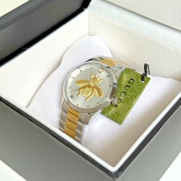 Gucci G-Timeless Two-Tone Stainless Steel with Bee Motif Watch YA1264131 - Picture 3 of 11